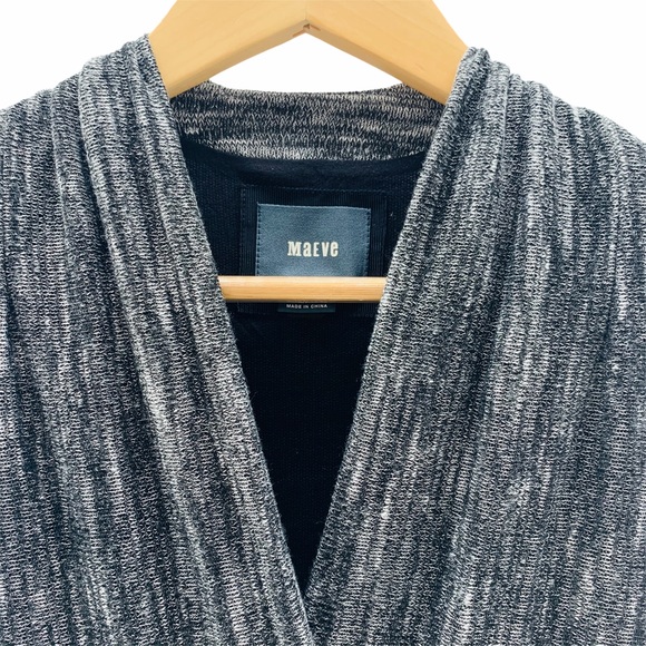 Anthro Maeve ‘Surplus’ Gray Knit Wrap Dress | S - Picture 5 of 11